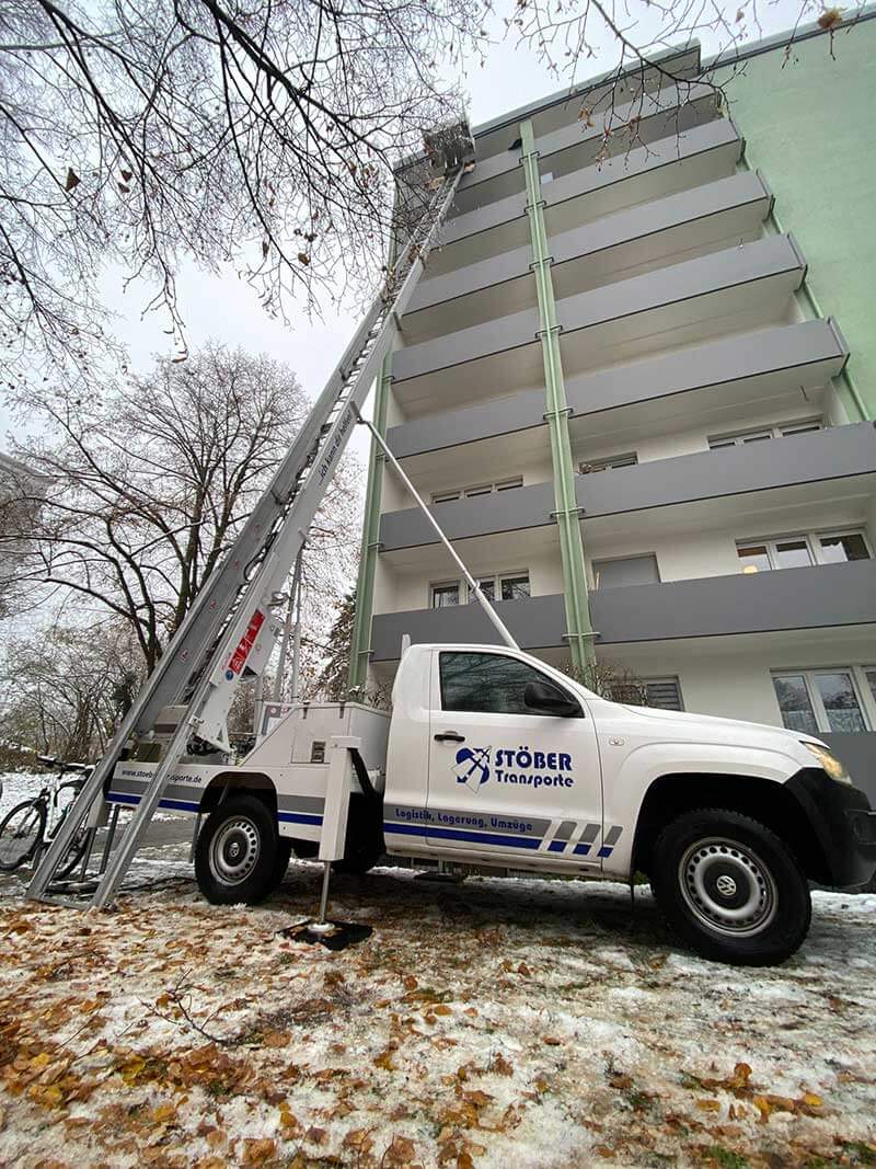 Furniture lift on upper floors